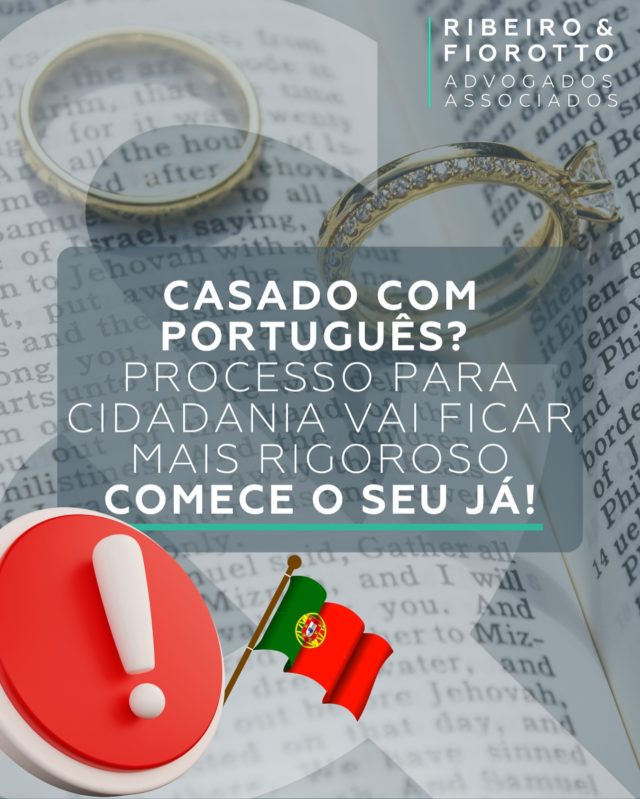 💍 É casado com um cidadão português? Fique atento!

Estão previstas mudanças importantes na Lei da Nacionalidade e os processos por casamento passarão por uma análise mais rigorosa.

⚠️ Isso significa que, em breve, pode ficar mais difícil conquistar sua cidadania portuguesa.

👉 Aproveite o momento atual, em que as regras ainda são mais acessíveis, para iniciar o seu processo com segurança e apoio jurídico especializado.

📩 Fale agora com nossa equipe e tire suas dúvidas!

#CidadaniaPortuguesa #CasamentoComEuropeu #LeiDaNacionalidade #DuplaCidadania #CidadaniaPorCasamento #DireitoInternacional #AdvocaciaEspecializada #CidadaniaEuropeia #PassaporteEuropeu #Portugal2025 #ImigrarLegalmente