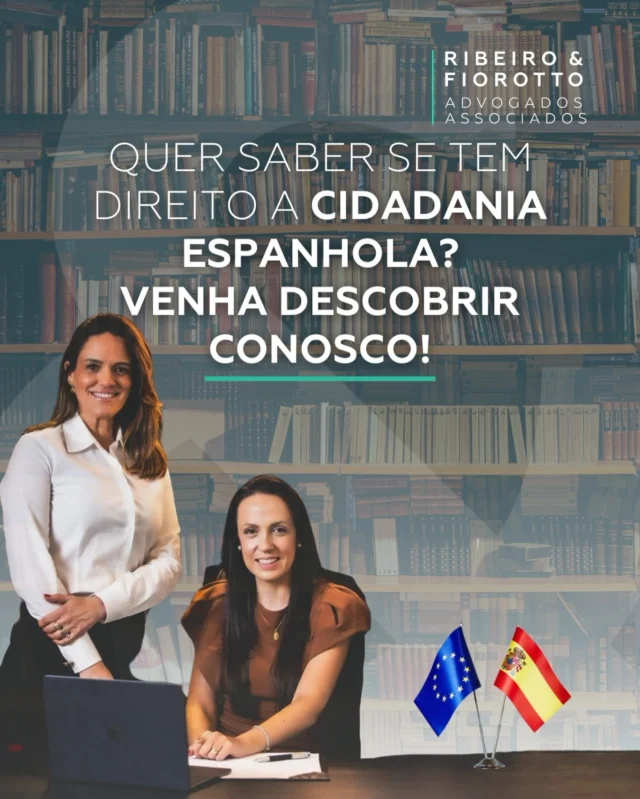 🇪🇸 Pensando em obter a cidadania espanhola?
A Espanha oferece diferentes caminhos para quem deseja conquistar a nacionalidade, mas cada modalidade tem regras especificas. 

A cidadania pode ser obtida por:
🔸 Residência legal (de 1 a 10 anos, conforme o caso)
🔸 Casamento com espanhol(a)
🔸 Ser filho (a) ou neto (a) de espanhol (a)
🔸 Opção (para filhos de espanhóis ou pessoas sob tutela)

Para brasileiros, o prazo mínimo de residência é de 2 anos, desde que com autorização válida. Já aquele que solicita por vínculo familiar pode ter acesso a prazos reduzidos.

📌 Além disso, há diferentes tipos de autorizações e residências, como:
• Estudantes
• Trabalho ou empreendedor
• Nômade digital
• Arraigos (para quem está na Espanha há mais tempo)
• Residência de familiar de cidadão europeu. 

✨ Quer saber qual é o melhor caminho para o seu caso e entender se você já pode iniciar o processo?
Nossa equipe jurídica analisa seu perfil e orienta cada etapa, desde a autorização de residência até a obtenção da cidadania.

👉 Entre em contato e descubra se você já tem direito!