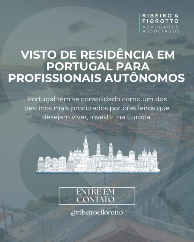 Portugal oferece modalidades de visto de residência para profissionais autônomos, empreendedores e trabalhadores remotos🇵🇹🏠

Os vistos D2 e D7 exigem planejamento, organização documental e enquadramento jurídico adequado ao perfil do solicitante.

A Ribeiro & Fiorotto Advogados Associados atua em todas as etapas do processo, oferecendo suporte jurídico completo para uma mudança segura e estruturada.

Planeje sua residência em Portugal com segurança jurídica.

📩 Entre em contato pelo link na bio e entenda como podemos te ajudar!