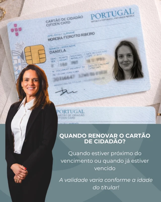 A renovação do Cartão de Cidadão deve ser feita antes ou após o vencimento 📄🇵🇹
Evite problemas e conte com orientação especializada.

🗣️Entre em contato e entenda como podemos te ajudar! 

#cartaocidadão #direitointernacional