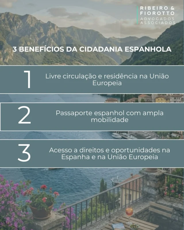 A cidadania espanhola pode abrir portas para novas oportunidades. Descubra 3 dos principais benefícios! 🇪🇸✨#cidadaniaespanhola #cidadania