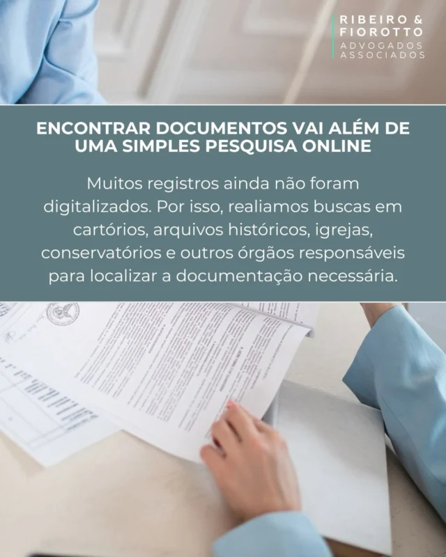 Encontrar um documento vai muito além de uma pesquisa online. A investigação certa faz toda a diferença. 📄 #documentos #pesquisa