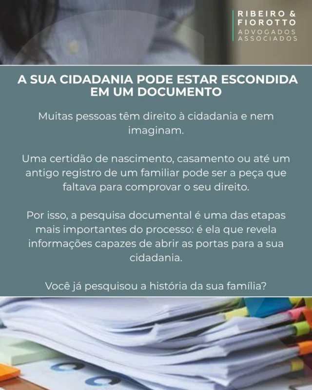 A resposta pode estar em um simples documento de família. Já fez essa pesquisa? #cidadania #documento #pesquisa